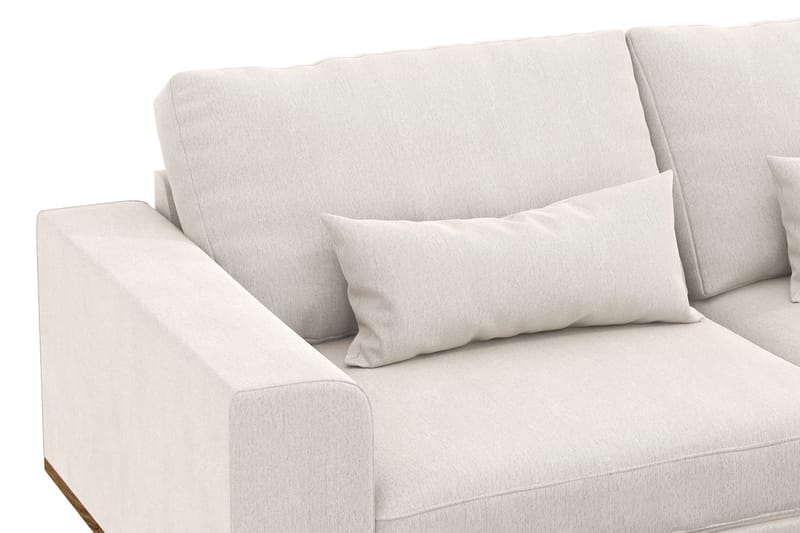 Copenhagen 4-sits Högervänd L-formad Divansoffa i Sammet - Krämvit - Möbler - Soffa - Divansoffa & schäslongsoffa - 4 sits soffa med divan