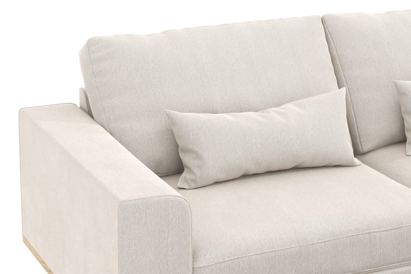 Copenhagen 4-sits Högervänd L-formad Divansoffa i Sammet - Krämvit - Möbler - Soffa - Divansoffa & schäslongsoffa - 4 sits soffa med divan