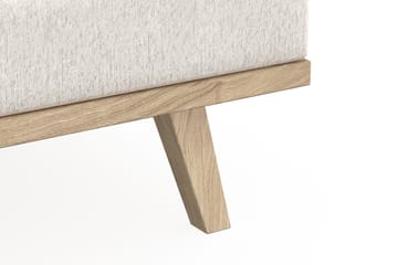 Copenhagen 4-sits Högervänd L-formad Divansoffa i Sammet - Krämvit - Möbler - Soffa - Divansoffa & schäslongsoffa - 4 sits soffa med divan