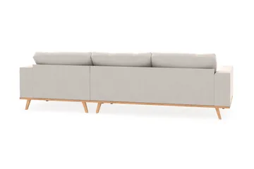 Copenhagen 4-sits Högervänd L-formad Divansoffa i Sammet - Krämvit - Möbler - Soffa - Divansoffa & schäslongsoffa - 4 sits soffa med divan