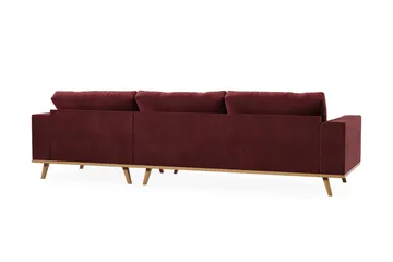 Copenhagen 4-sits Högervänd L-formad Divansoffa i Sammet - Lila - Möbler - Soffa - Divansoffa & schäslongsoffa - 4 sits soffa med divan