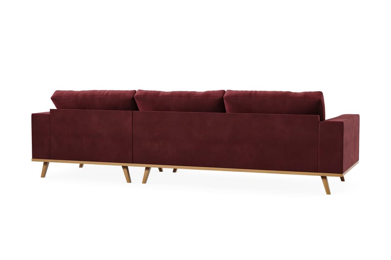 Copenhagen 4-sits Högervänd L-formad Divansoffa i Sammet - Lila - Möbler - Soffa - Divansoffa & schäslongsoffa - 4 sits soffa med divan