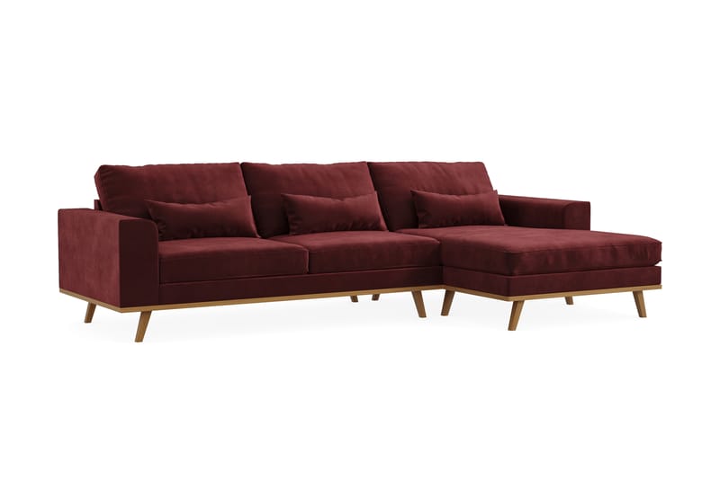Copenhagen 4-sits Högervänd L-formad Divansoffa i Sammet - Lila - Möbler - Soffa - Divansoffa & schäslongsoffa - 4 sits soffa med divan