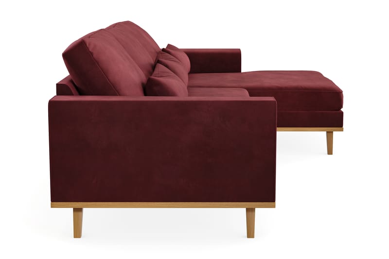 Copenhagen 4-sits Högervänd L-formad Divansoffa i Sammet - Lila - Möbler - Soffa - Divansoffa & schäslongsoffa - 4 sits soffa med divan