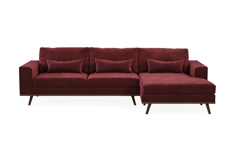 Copenhagen 4-sits Högervänd L-formad Divansoffa i Sammet - Lila - Möbler - Soffa - Divansoffa & schäslongsoffa - 4 sits soffa med divan