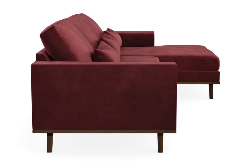Copenhagen 4-sits Högervänd L-formad Divansoffa i Sammet - Lila - Möbler - Soffa - Divansoffa & schäslongsoffa - 4 sits soffa med divan