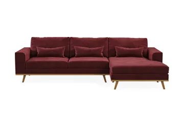 Copenhagen 4-sits Högervänd L-formad Divansoffa i Sammet - Lila - Möbler - Soffa - Divansoffa & schäslongsoffa - 4 sits soffa med divan