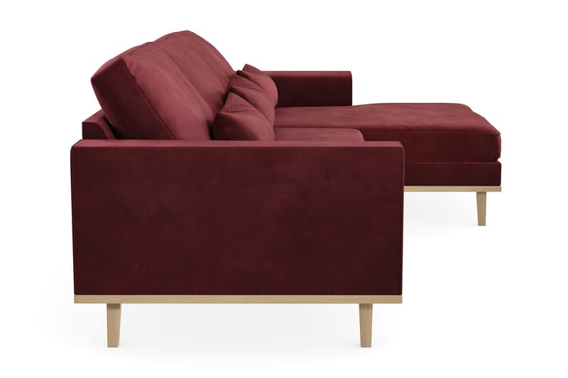 Copenhagen 4-sits Högervänd L-formad Divansoffa i Sammet - Lila - Möbler - Soffa - Divansoffa & schäslongsoffa - 4 sits soffa med divan