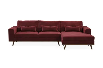 Copenhagen 4-sits Högervänd L-formad Divansoffa i Sammet - Lila - Möbler - Soffa - Divansoffa & schäslongsoffa - 4 sits soffa med divan