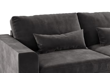 Copenhagen 4-sits Högervänd L-formad Divansoffa i Sammet - Mörkgrå - Möbler - Soffa - Divansoffa & schäslongsoffa - 4 sits soffa med divan