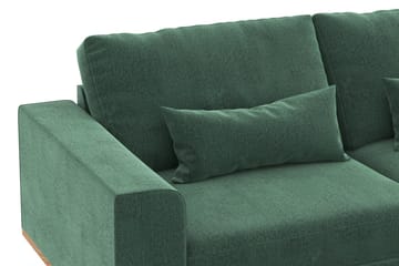 Copenhagen 4-sits Högervänd L-formad Divansoffa i Sammet - Mörkgrön - Möbler - Soffa - Divansoffa & schäslongsoffa - 4 sits soffa med divan