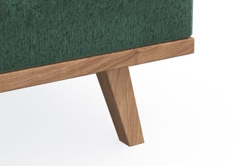 Copenhagen 4-sits Högervänd L-formad Divansoffa i Sammet - Mörkgrön - Möbler - Soffa - Divansoffa & schäslongsoffa - 4 sits soffa med divan