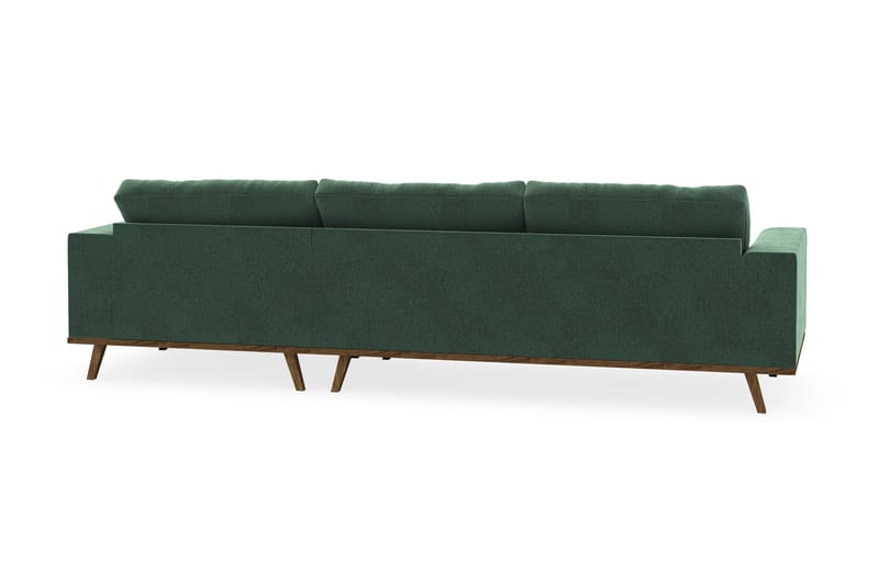 Copenhagen 4-sits Högervänd L-formad Divansoffa i Sammet - Mörkgrön - Möbler - Soffa - Divansoffa & schäslongsoffa - 4 sits soffa med divan