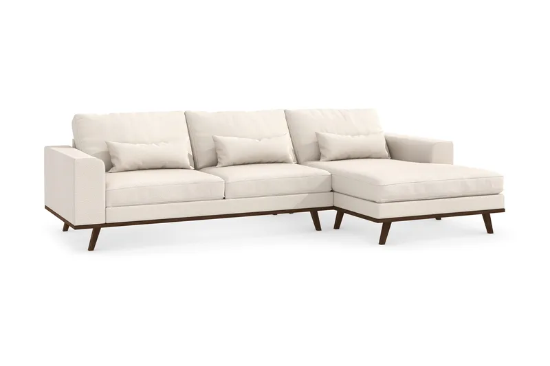 Copenhagen 4-sits Högervänd L-formad Divansoffa i Tyg - Beige - Möbler - Soffa - Divansoffa & schäslongsoffa - 4 sits soffa med divan