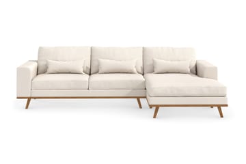 Copenhagen 4-sits Högervänd L-formad Divansoffa i Tyg - Beige - Möbler - Soffa - Divansoffa & schäslongsoffa - 4 sits soffa med divan