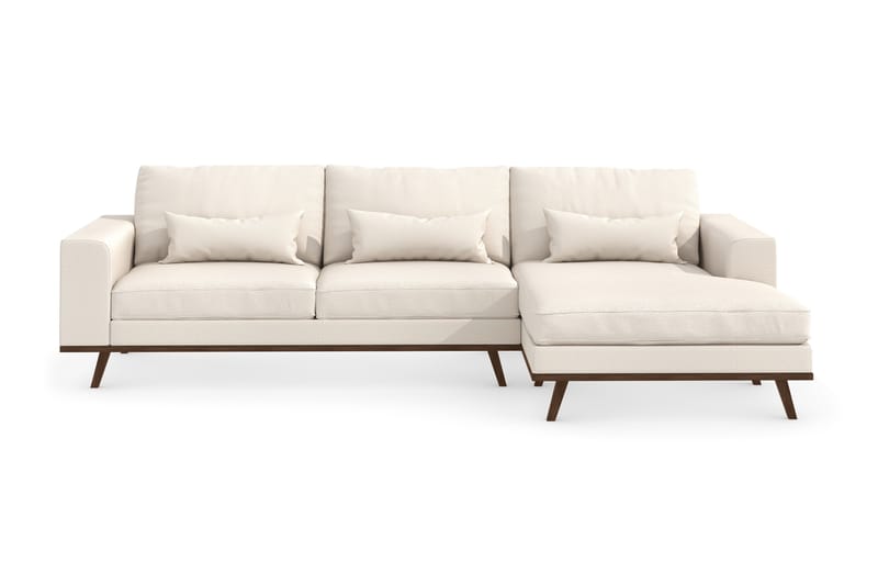 Copenhagen 4-sits Högervänd L-formad Divansoffa i Tyg - Beige - Möbler - Soffa - Divansoffa & schäslongsoffa - 4 sits soffa med divan