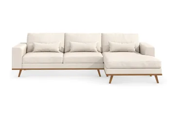 Copenhagen 4-sits Högervänd L-formad Divansoffa i Tyg - Beige - Möbler - Soffa - Divansoffa & schäslongsoffa - 4 sits soffa med divan