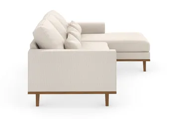 Copenhagen 4-sits Högervänd L-formad Divansoffa i Tyg - Beige - Möbler - Soffa - Divansoffa & schäslongsoffa - 4 sits soffa med divan