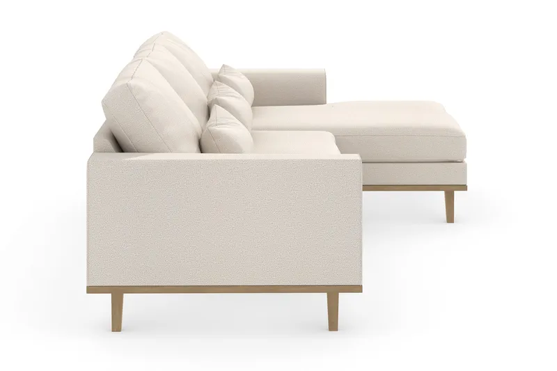 Copenhagen 4-sits Högervänd L-formad Divansoffa i Tyg - Beige - Möbler - Soffa - Divansoffa & schäslongsoffa - 4 sits soffa med divan