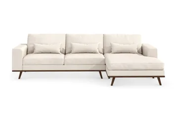 Copenhagen 4-sits Högervänd L-formad Divansoffa i Tyg - Beige - Möbler - Soffa - Divansoffa & schäslongsoffa - 4 sits soffa med divan