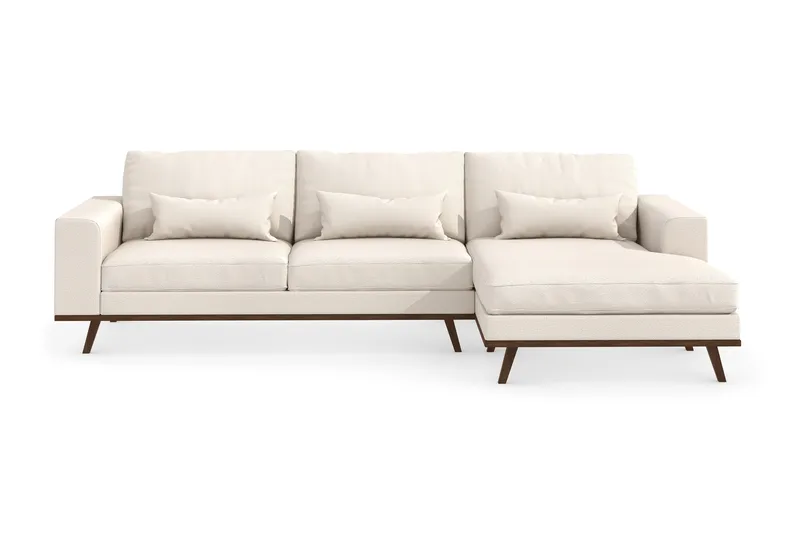 Copenhagen 4-sits Högervänd L-formad Divansoffa i Tyg - Beige - Möbler - Soffa - Divansoffa & schäslongsoffa - 4 sits soffa med divan