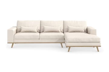 Copenhagen 4-sits Högervänd L-formad Divansoffa i Tyg - Beige - Möbler - Soffa - Divansoffa & schäslongsoffa - 4 sits soffa med divan