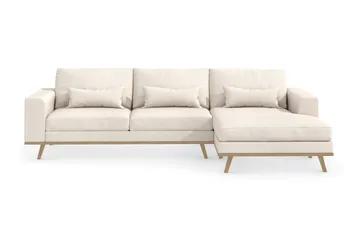 Copenhagen 4-sits Högervänd L-formad Divansoffa i Tyg - Beige - Möbler - Soffa - Divansoffa & schäslongsoffa - 4 sits soffa med divan