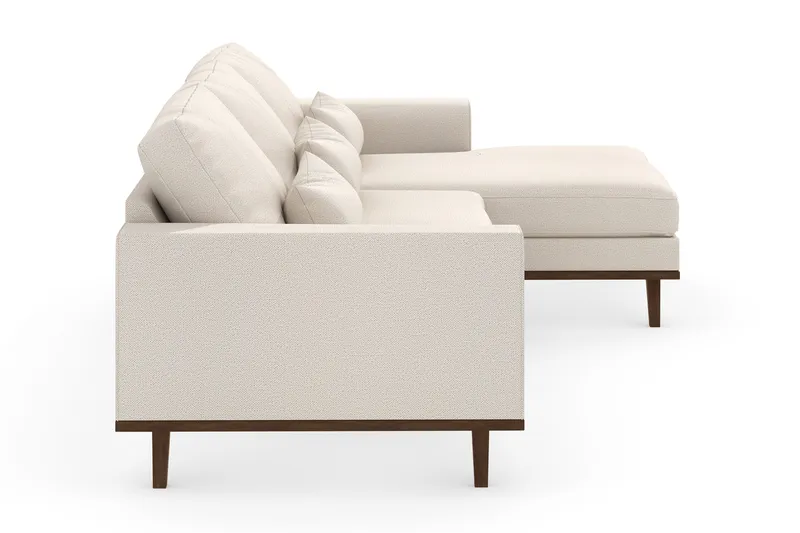 Copenhagen 4-sits Högervänd L-formad Divansoffa i Tyg - Beige - Möbler - Soffa - Divansoffa & schäslongsoffa - 4 sits soffa med divan