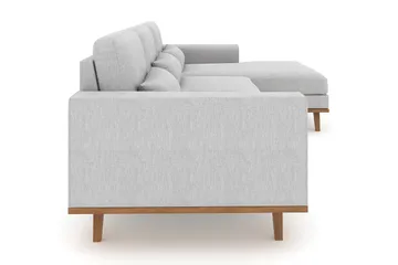 Copenhagen 4-sits Högervänd L-formad Divansoffa i Tyg - Grå - Möbler - Soffa - Divansoffa & schäslongsoffa - 4 sits soffa med divan