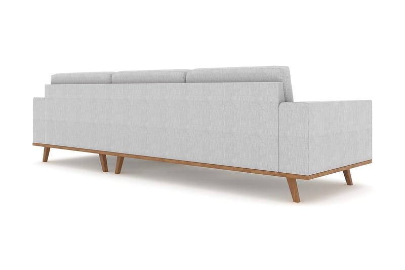 Copenhagen 4-sits Högervänd L-formad Divansoffa i Tyg - Grå - Möbler - Soffa - Divansoffa & schäslongsoffa - 4 sits soffa med divan