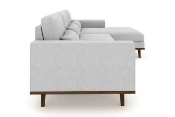 Copenhagen 4-sits Högervänd L-formad Divansoffa i Tyg - Grå - Möbler - Soffa - Divansoffa & schäslongsoffa - 4 sits soffa med divan
