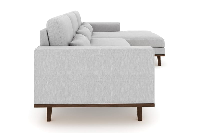 Copenhagen 4-sits Högervänd L-formad Divansoffa i Tyg - Grå - Möbler - Soffa - Divansoffa & schäslongsoffa - 4 sits soffa med divan