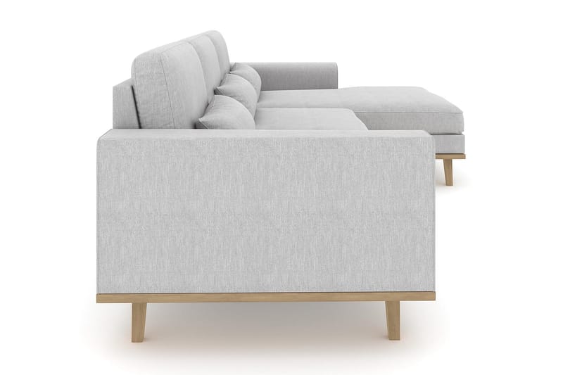 Copenhagen 4-sits Högervänd L-formad Divansoffa i Tyg - Grå - Möbler - Soffa - Divansoffa & schäslongsoffa - 4 sits soffa med divan