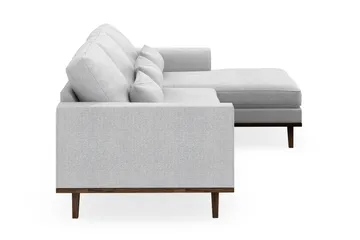 Copenhagen 4-sits Högervänd L-formad Divansoffa i Tyg - Ljusgrå - Möbler - Soffa - Divansoffa & schäslongsoffa - 4 sits soffa med divan