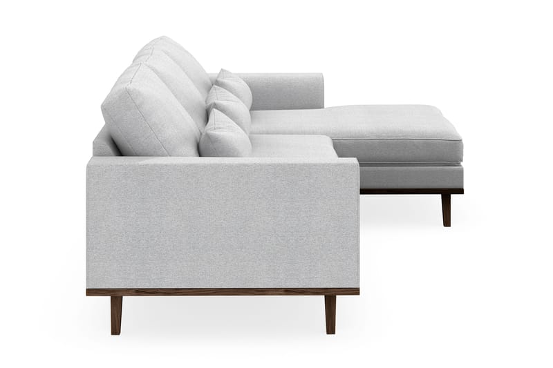 Copenhagen 4-sits Högervänd L-formad Divansoffa i Tyg - Ljusgrå - Möbler - Soffa - Divansoffa & schäslongsoffa - 4 sits soffa med divan