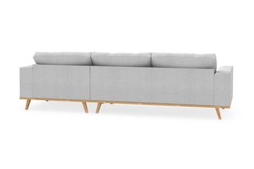 Copenhagen 4-sits Högervänd L-formad Divansoffa i Tyg - Ljusgrå - Möbler - Soffa - Divansoffa & schäslongsoffa - 4 sits soffa med divan
