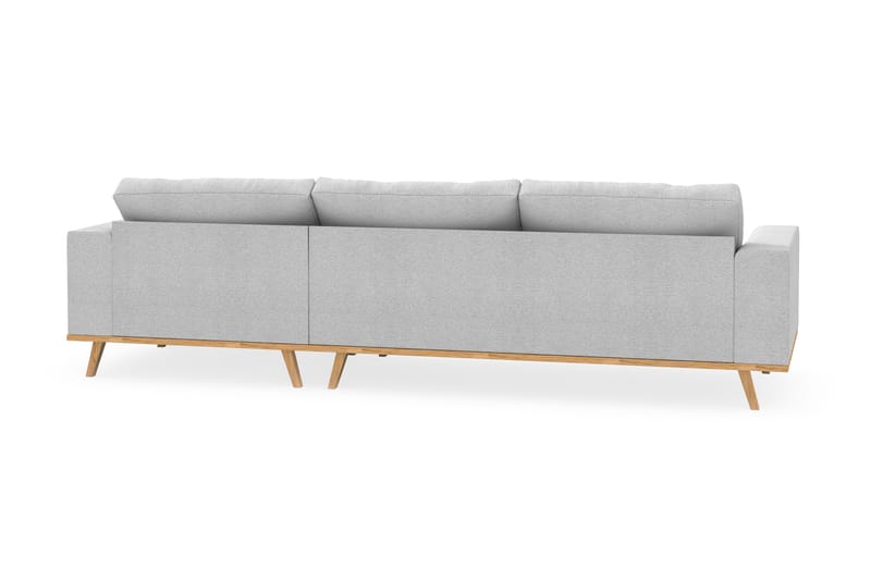 Copenhagen 4-sits Högervänd L-formad Divansoffa i Tyg - Ljusgrå - Möbler - Soffa - Divansoffa & schäslongsoffa - 4 sits soffa med divan