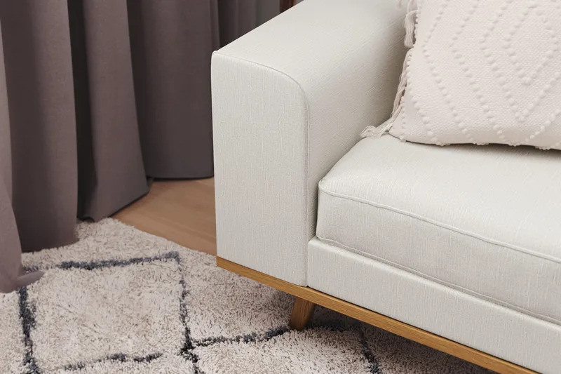 Copenhagen 4-sits Högervänd L-formad Divansoffa i Tyg - Ljusgrå - Möbler - Soffa - Divansoffa & schäslongsoffa - 4 sits soffa med divan