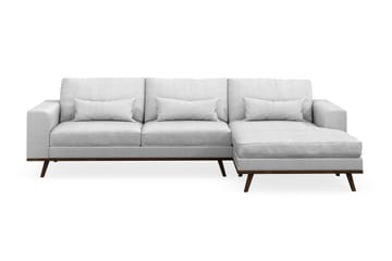 Copenhagen 4-sits Högervänd L-formad Divansoffa i Tyg - Ljusgrå - Möbler - Soffa - Divansoffa & schäslongsoffa - 4 sits soffa med divan