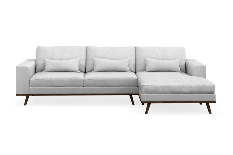 Copenhagen 4-sits Högervänd L-formad Divansoffa i Tyg - Ljusgrå - Möbler - Soffa - Divansoffa & schäslongsoffa - 4 sits soffa med divan