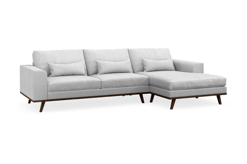 Copenhagen 4-sits Högervänd L-formad Divansoffa i Tyg - Ljusgrå - Möbler - Soffa - Divansoffa & sch�äslongsoffa - 4 sits soffa med divan