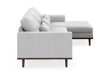 Copenhagen 4-sits Högervänd L-formad Divansoffa i Tyg - Ljusgrå - Möbler - Soffa - Divansoffa & schäslongsoffa - 4 sits soffa med divan