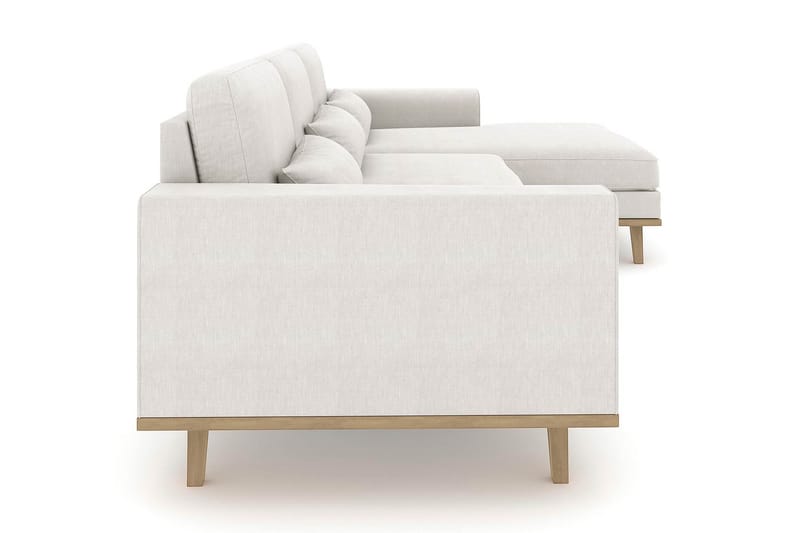 Copenhagen 4-sits Högervänd L-formad Divansoffa i Tyg - Ljusgrå - Möbler - Soffa - Divansoffa & schäslongsoffa - 4 sits soffa med divan