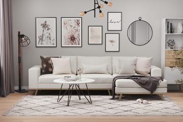 Copenhagen 4-sits Högervänd L-formad Divansoffa i Tyg - Ljusgrå - Möbler - Soffa - Divansoffa & schäslongsoffa - 4 sits soffa med divan