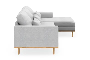 Copenhagen 4-sits Högervänd L-formad Divansoffa i Tyg - Ljusgrå - Möbler - Soffa - Divansoffa & schäslongsoffa - 4 sits soffa med divan