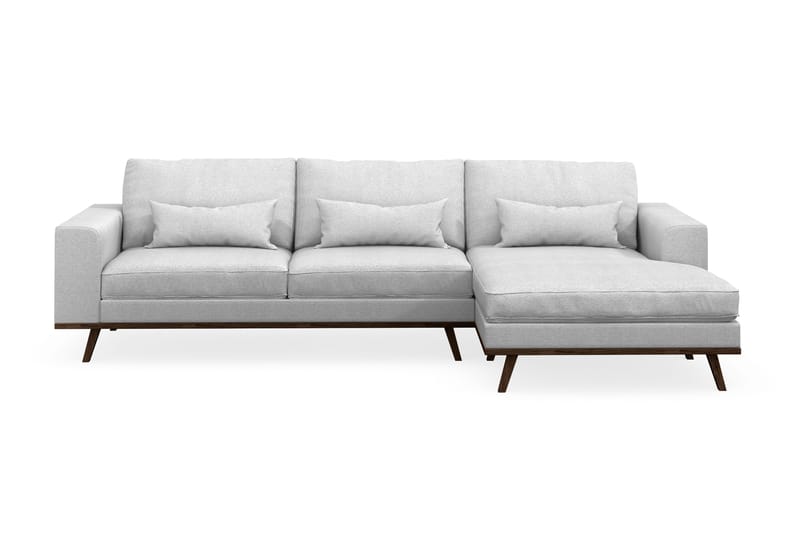 Copenhagen 4-sits Högervänd L-formad Divansoffa i Tyg - Ljusgrå - Möbler - Soffa - Divansoffa & schäslongsoffa - 4 sits soffa med divan