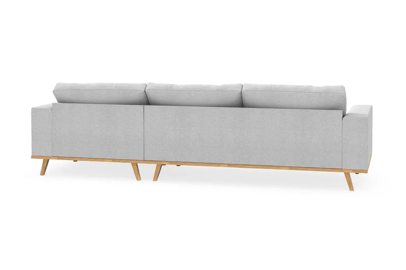 Copenhagen 4-sits Högervänd L-formad Divansoffa i Tyg - Ljusgrå - Möbler - Soffa - Divansoffa & schäslongsoffa - 4 sits soffa med divan