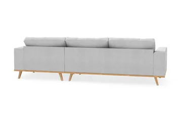 Copenhagen 4-sits Högervänd L-formad Divansoffa i Tyg - Ljusgrå - Möbler - Soffa - Divansoffa & schäslongsoffa - 4 sits soffa med divan