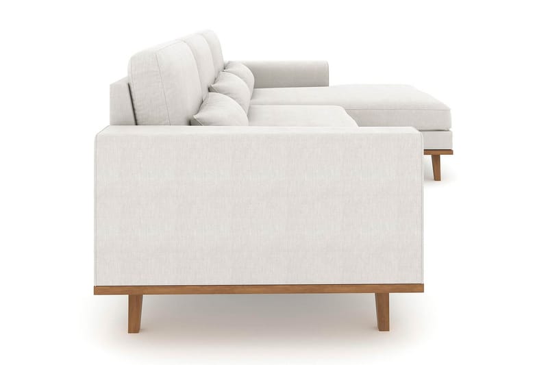 Copenhagen 4-sits Högervänd L-formad Divansoffa i Tyg - Ljusgrå - Möbler - Soffa - Divansoffa & schäslongsoffa - 4 sits soffa med divan