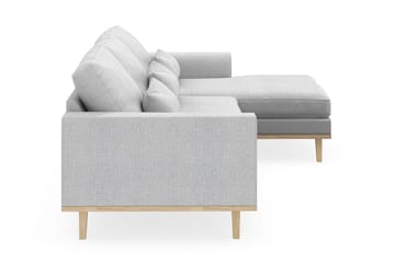 Copenhagen 4-sits Högervänd L-formad Divansoffa i Tyg - Ljusgrå - Möbler - Soffa - Divansoffa & schäslongsoffa - 4 sits soffa med divan